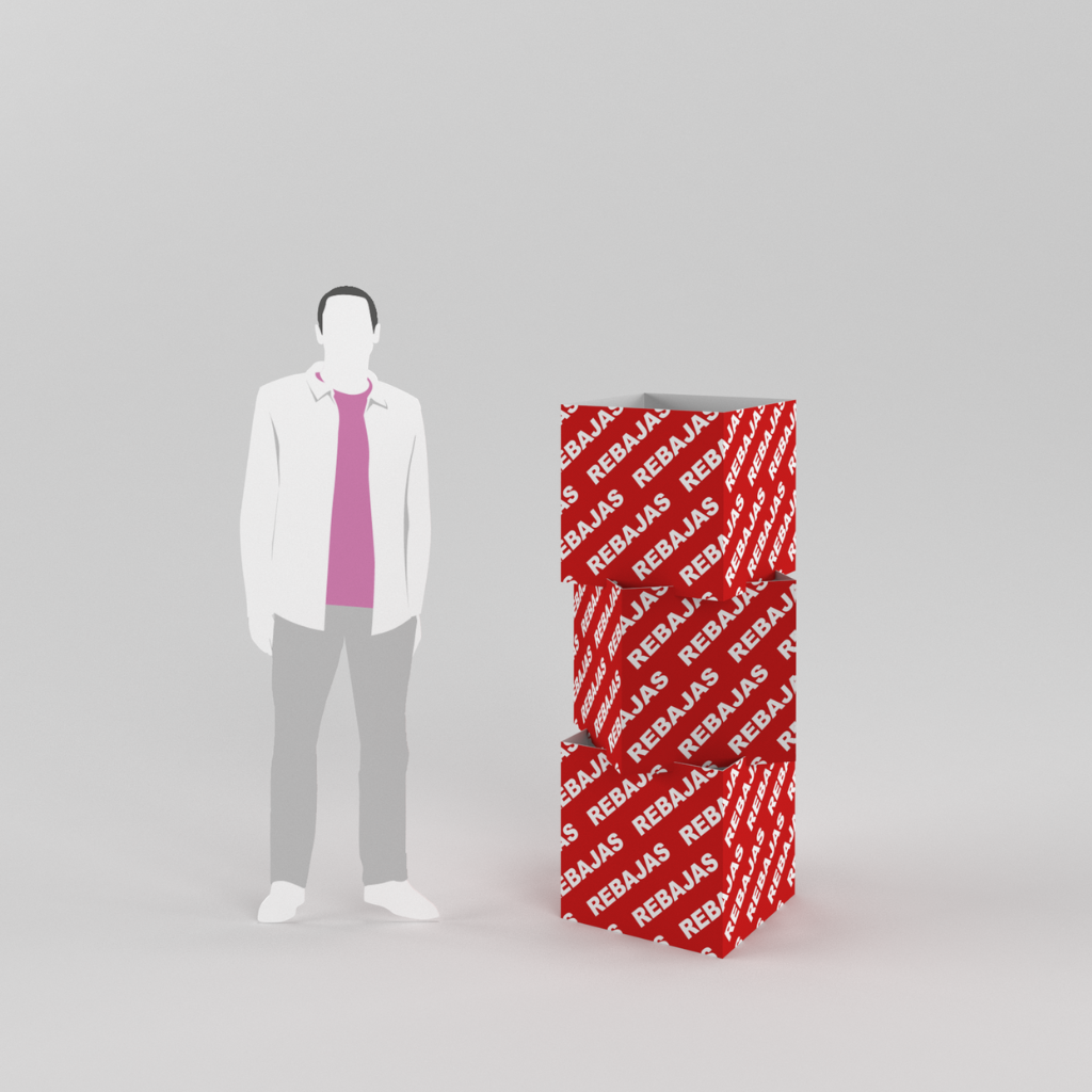 Material navideño reutilizado con vinilos nuevos para las rebajas de enero