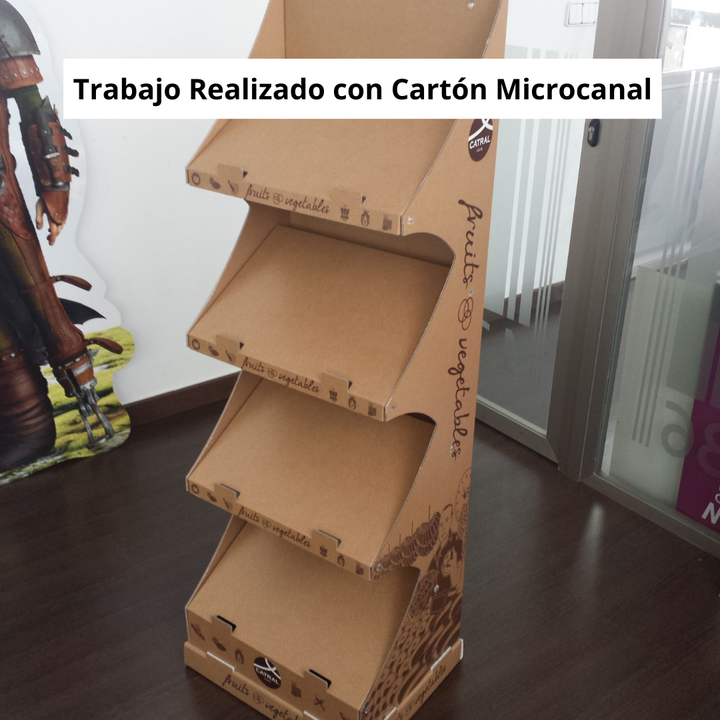 Cartón microcanal, ideal para impresión, packaging sostenible, embalaje y carterlería.