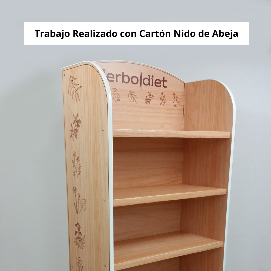 Cartón nido de abeja blanco de 15 mm para impresión y displays.