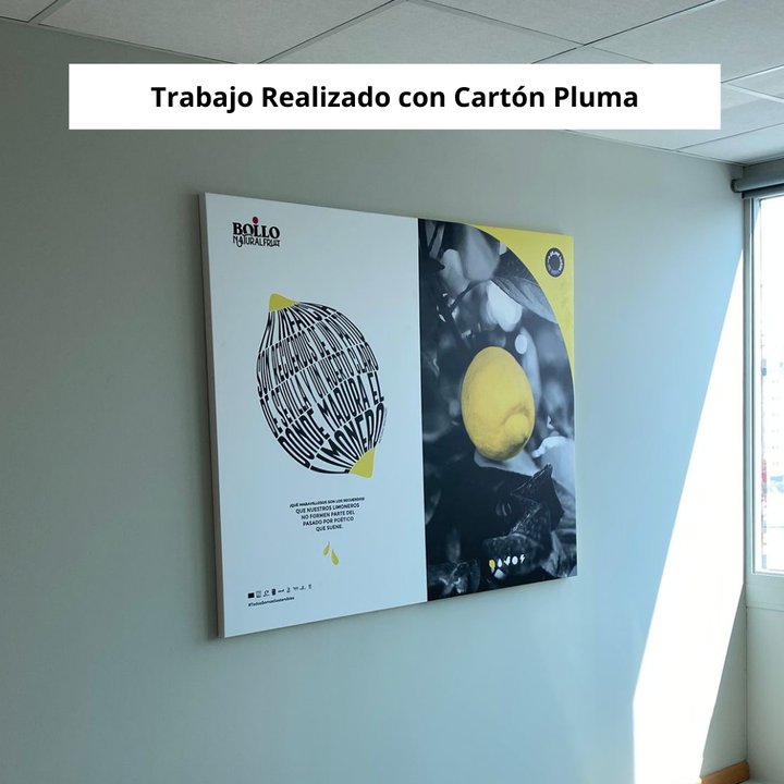 Cartón pluma de 10 mm kapaplast, ligero y resistente. Ideal para impresión y cartelería.