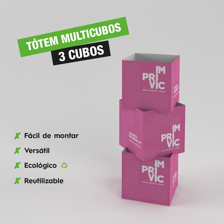 Tótem Multicubos 3 Cubos