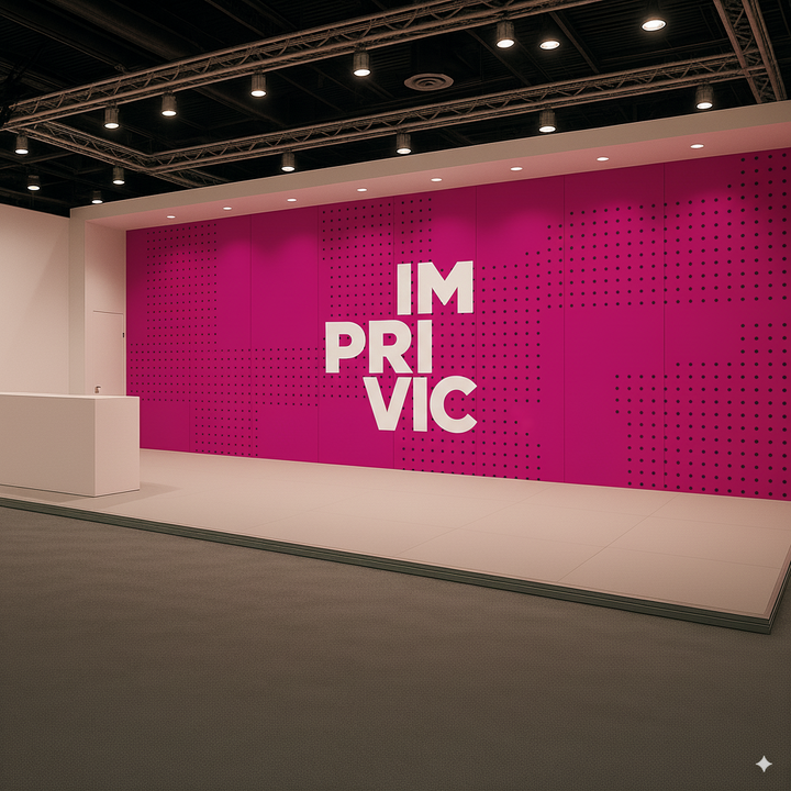 Tela opaca trasera negra para impresión digital, ideal para fondos y displays sin transparencias, perfecto para fondos de photocall o stands, eventos y puntos de venta.