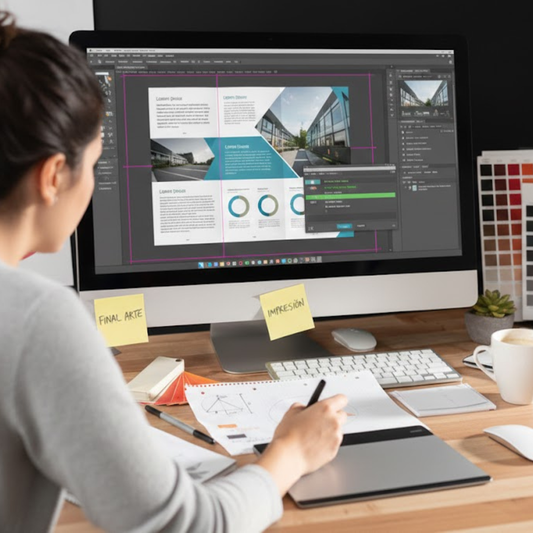 Preparación de archivos para impresión de gran formato: PDF, CMYK y sangrados
