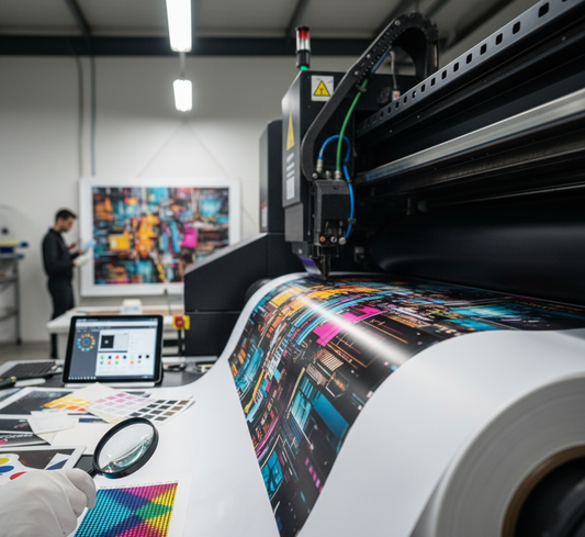 Comparativa de resolución DPI y modo de color CMYK en impresión de gran formato