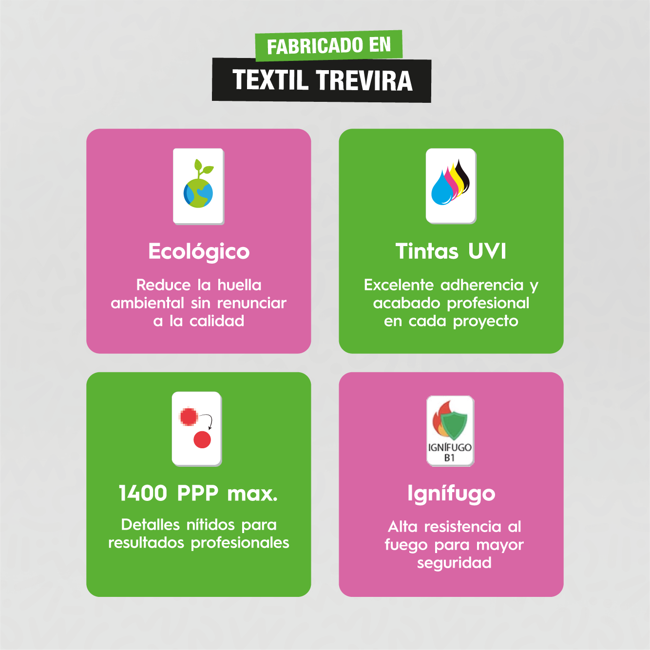 Banderola gota M, tela textil Trevira - Imprivic