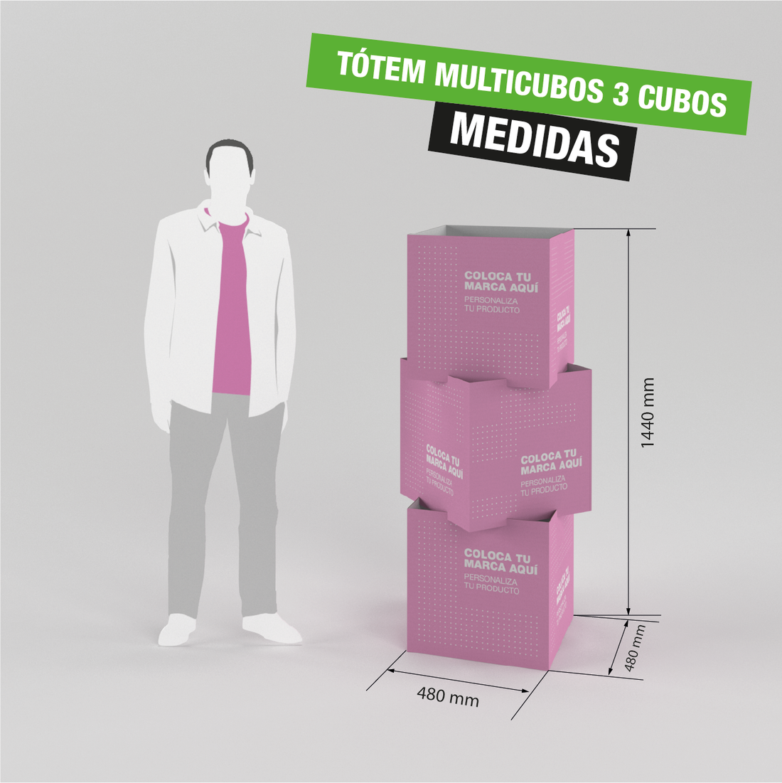 Tótem Multicubos 3 Cubos.