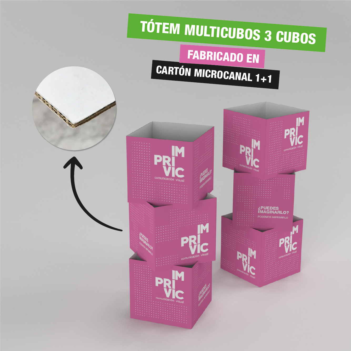 Tótem Multicubos 3 Cubos