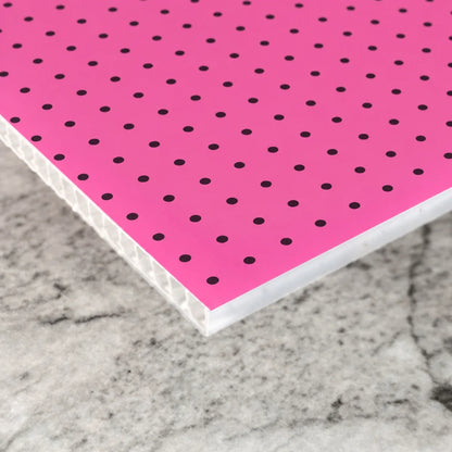 Plancha de polipropileno celular impreso, detalle del canto