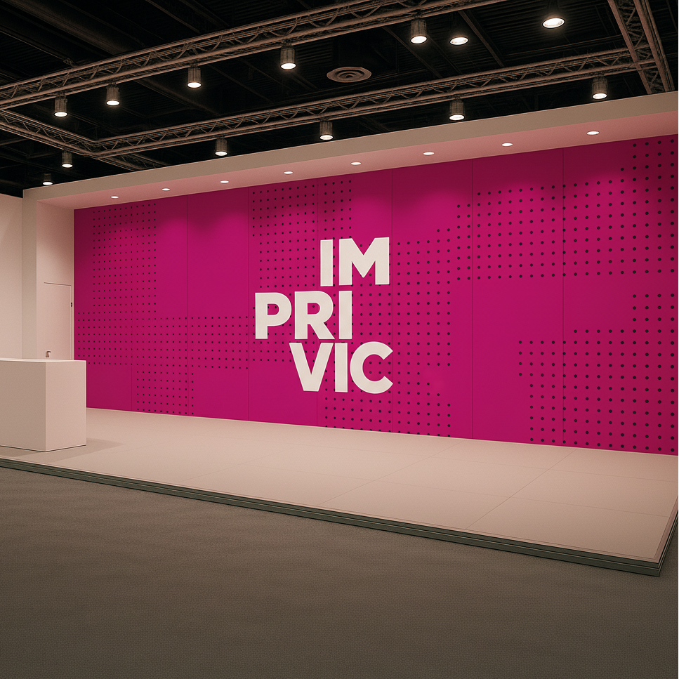 Tela opaca trasera negra para impresión digital, ideal para fondos y displays sin transparencias, perfecto para fondos de photocall o stands, eventos y puntos de venta.