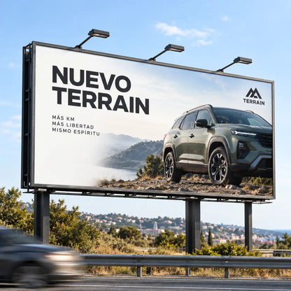 Vinilo polimérico personalizado en valla publicitaria exterior