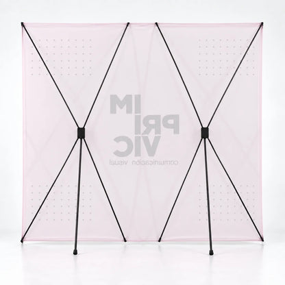 Trasera del X-Banner S con doble estructura de varillas en X